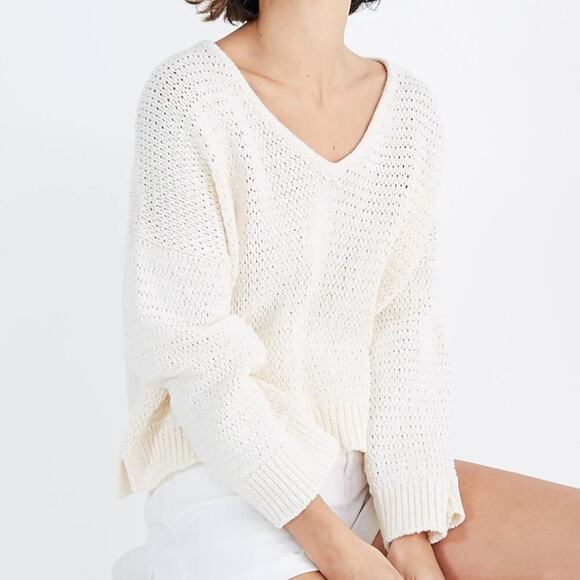 Madewell Cream Breezeway Pullover Sweater - Picture 1 of 7